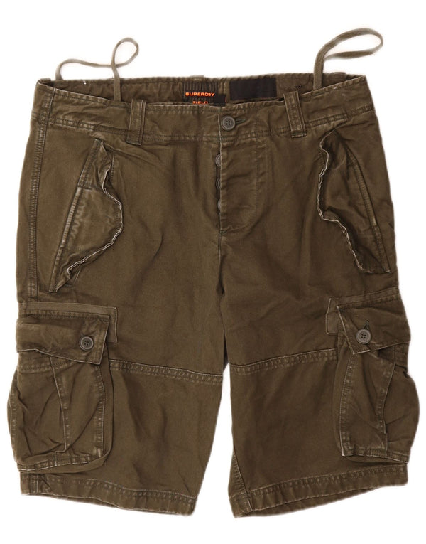 Superdry Shorts Cargo Para Hombre W34 Large Khaki Cotton Army