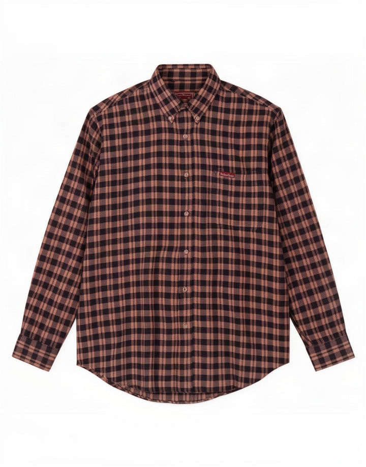 Marlboro Classics Camisa De Franela Hombre XL Cuadros Marrón