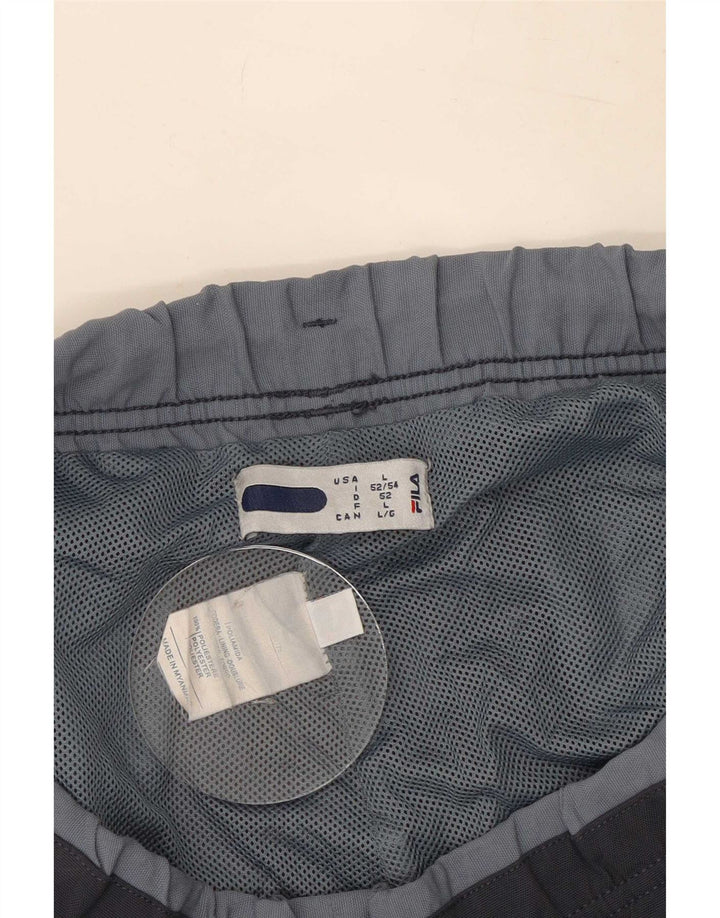 Fila Hombre Cargo Pantalones De Chándal Grande Azul Marino Colorblock Poliéster