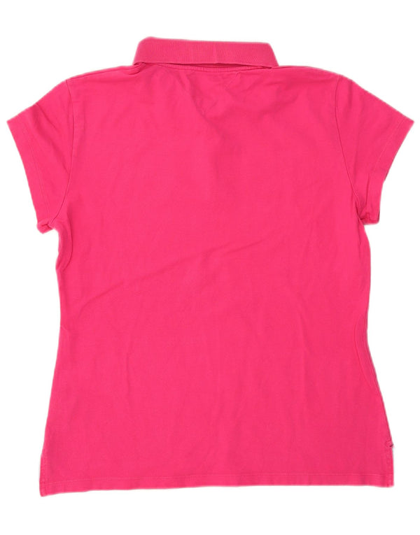 TOMMY HILFIGER Polo ajustado para mujer UK 20 2XL Algodón rosa