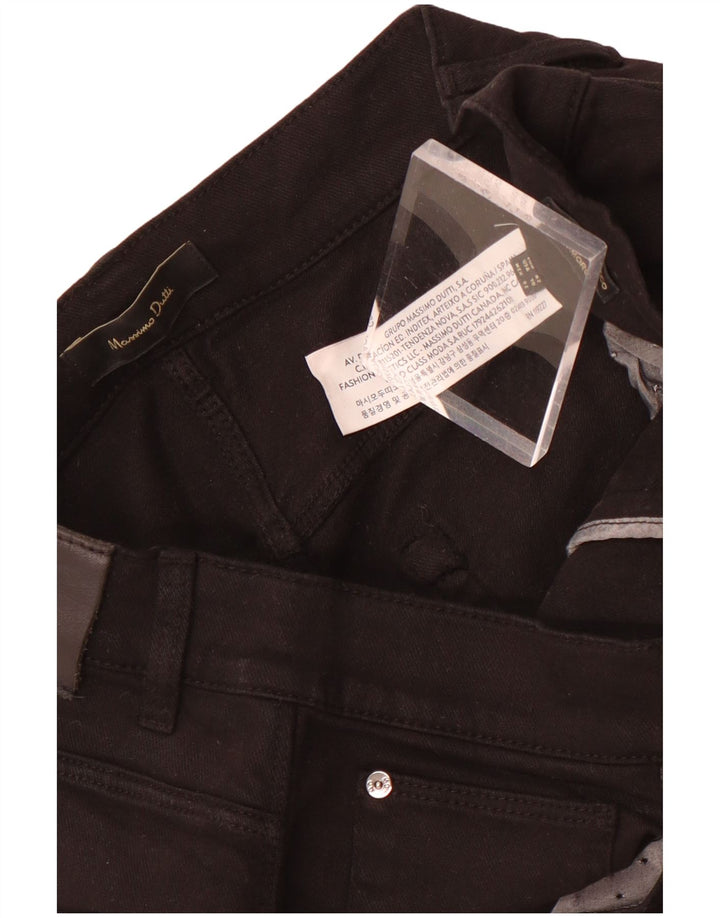 Massimo Dutti Jeans Rectos Mujer EU 42 Large W32 L27 Negro Algodón
