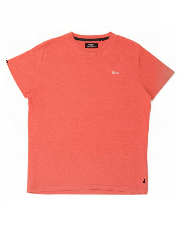 Superdry Camiseta para hombre Top Large de algodón moteado rojo