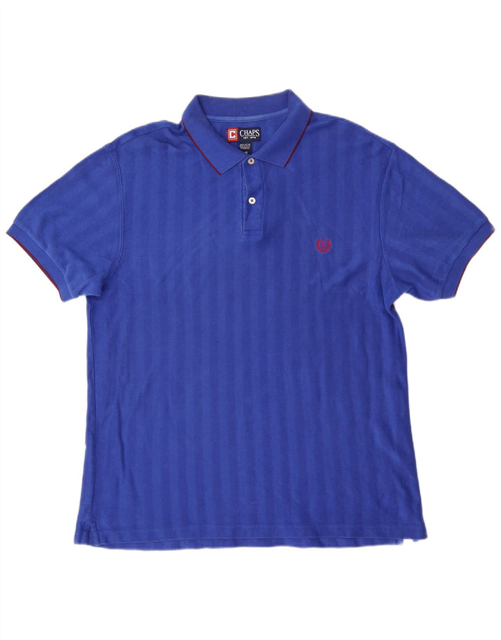 Chaps Polo para hombre de algodón a rayas azules grandes