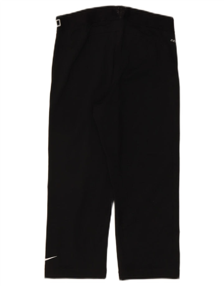 Nike Dri Fit Graphic Capri Leggings para mujer UK 12 Mediano Negro Poliéster