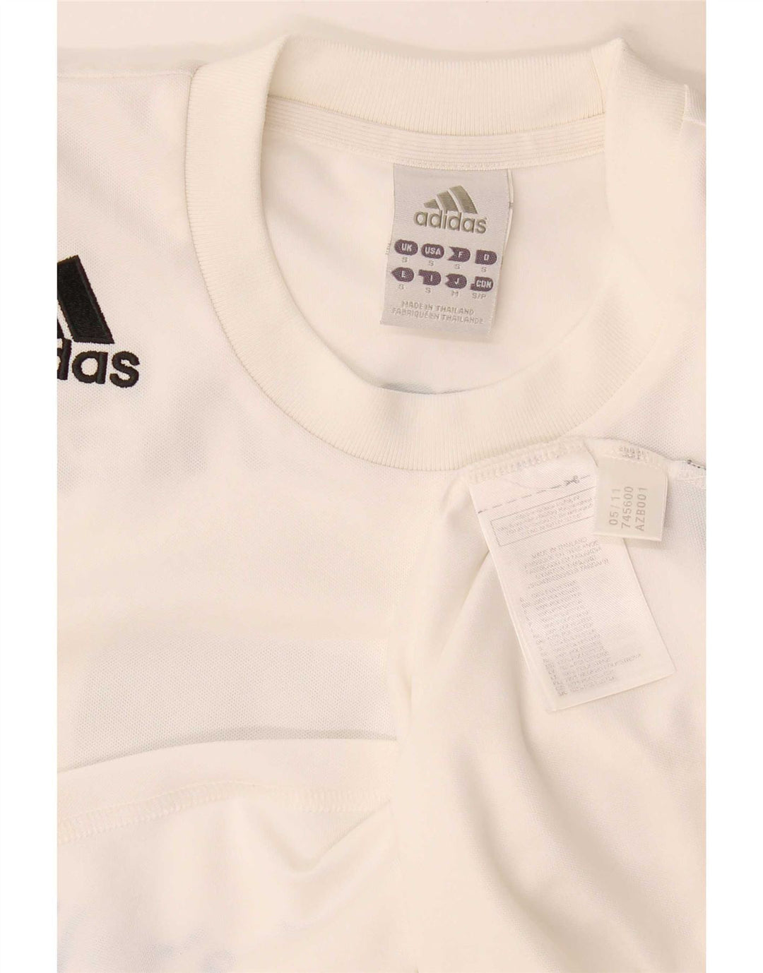 Adidas - Camiseta gráfica para hombre, talla pequeña, poliéster blanco