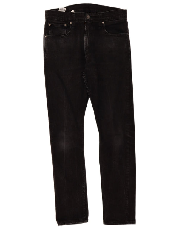 Levi's Hombre 512 Slim Tapered Jeans W32 L32 Algodón Negro
