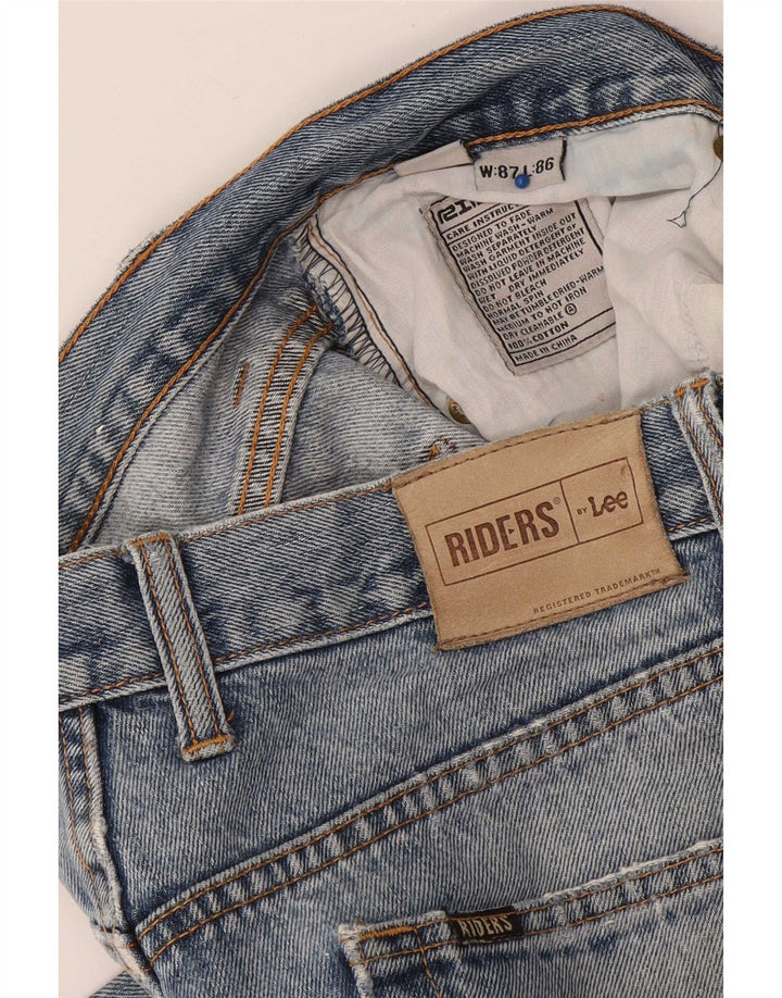 Lee Mens Riders Vaqueros Rectos Desgastados W34 L33 Algodón Azul