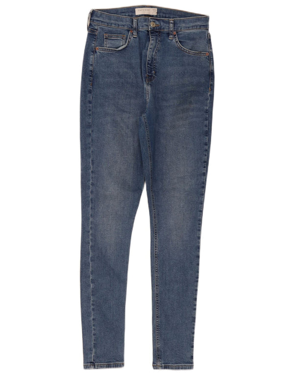 Topshop Jamie Skinny Jeans para Mujer UK 12 Medium W30 L34 Algodón Azul