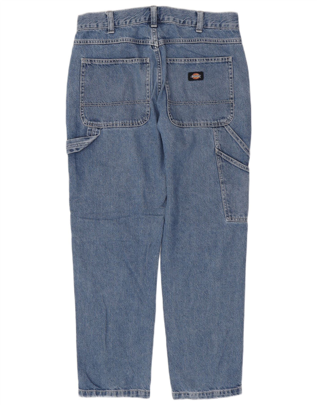 DICKIES Vaqueros cónicos cargo para hombre W32 L30 Algodón azul