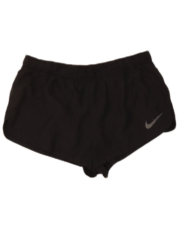 Nike - Pantalones cortos deportivos Dri Fit para mujer, talla 40, talla grande, poliéster negro
