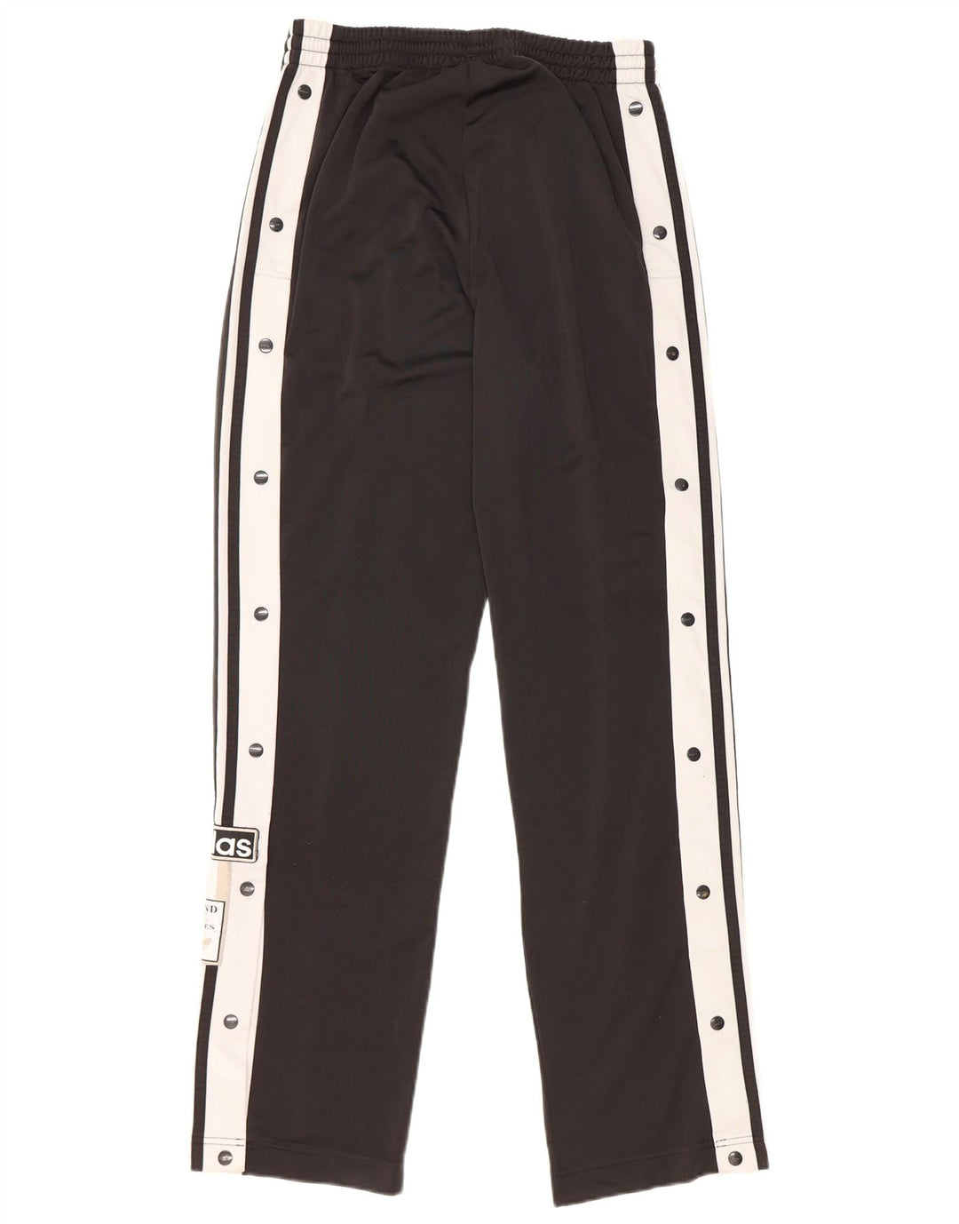 ADIDAS Pantalones de chándal gráficos para mujer UK 10 Small Black Colourblock