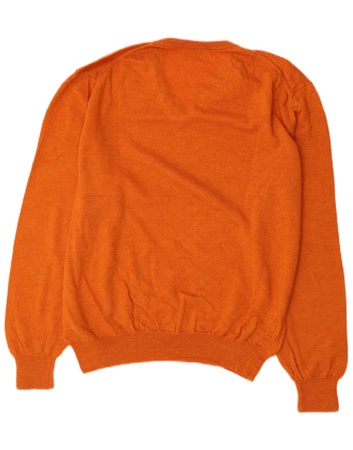 TRUSSARDI Jersey con cuello en V para mujer UK 20 2XL Lana naranja