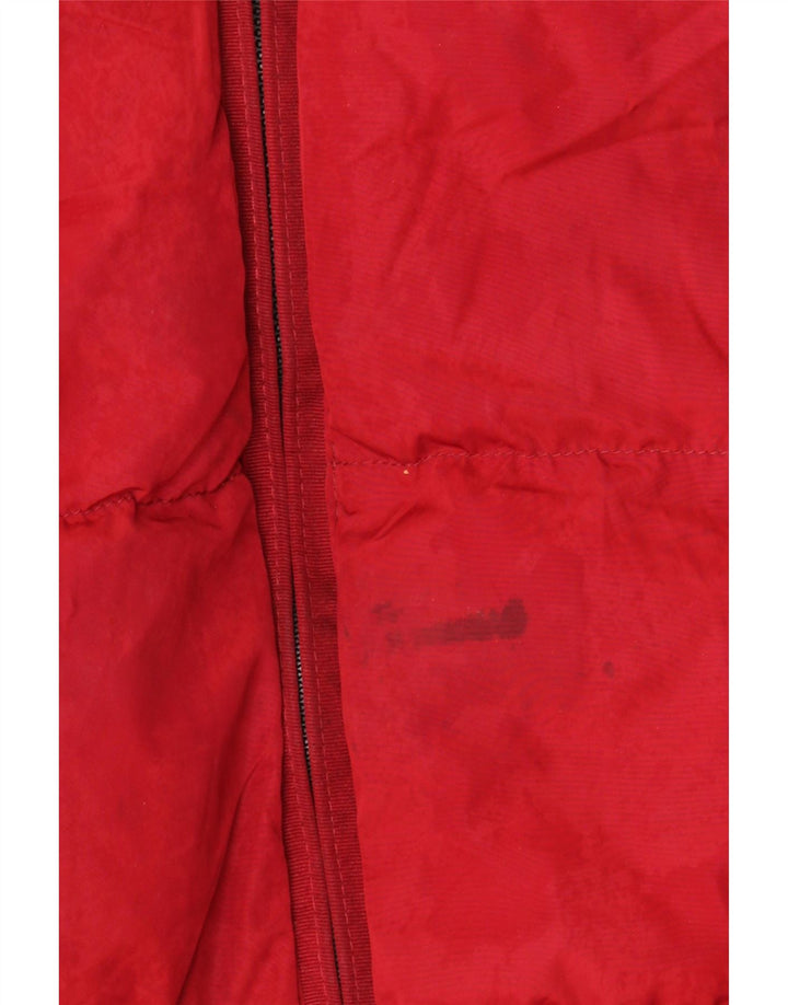 ZARA Chaqueta acolchada para hombre UK 40 Large Poliéster rojo