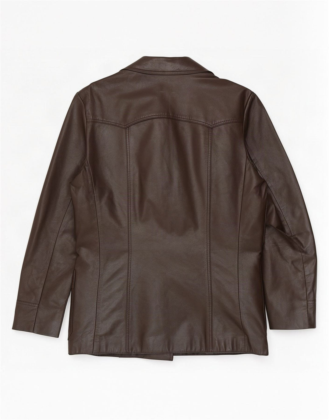 Monza Chaqueta tipo blazer de cuero con 3 botones para hombre UK 38 Marrón medio