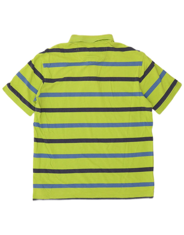 Izod Polo Hombre De Algodón A Rayas Verde Grande
