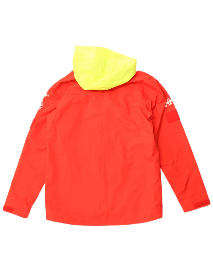 HELLY HANSEN Chaqueta impermeable con capucha y gráfico para hombre Reino Unido 36 Small Rojo Colorblock