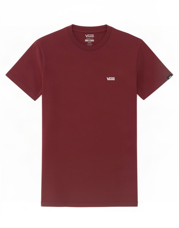 Vans Camiseta Classic Fit para hombre Top Small Borgoña Algodón