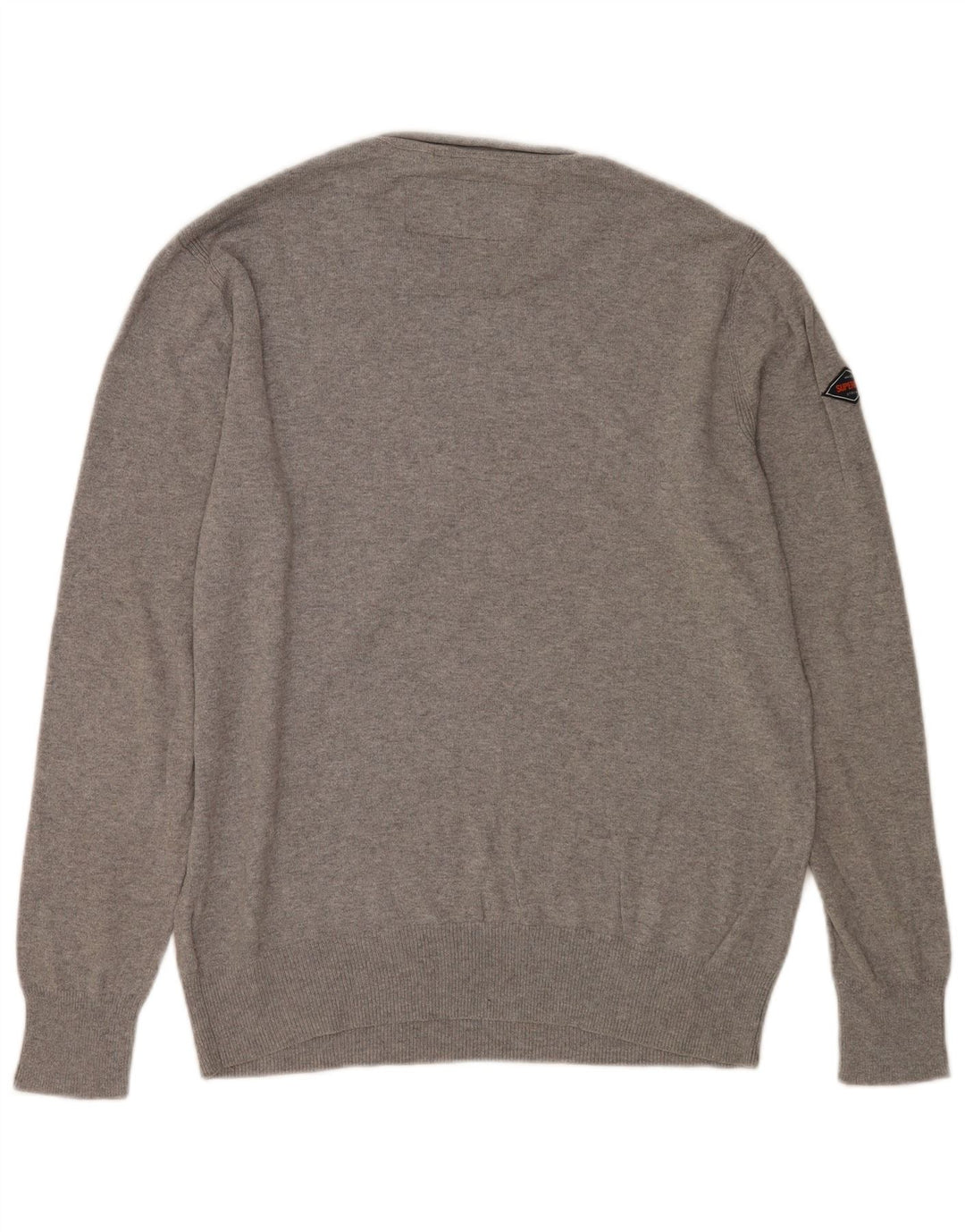 Superdry Jersey De Cuello Redondo Para Hombre Jersey De Algodón Gris Grande