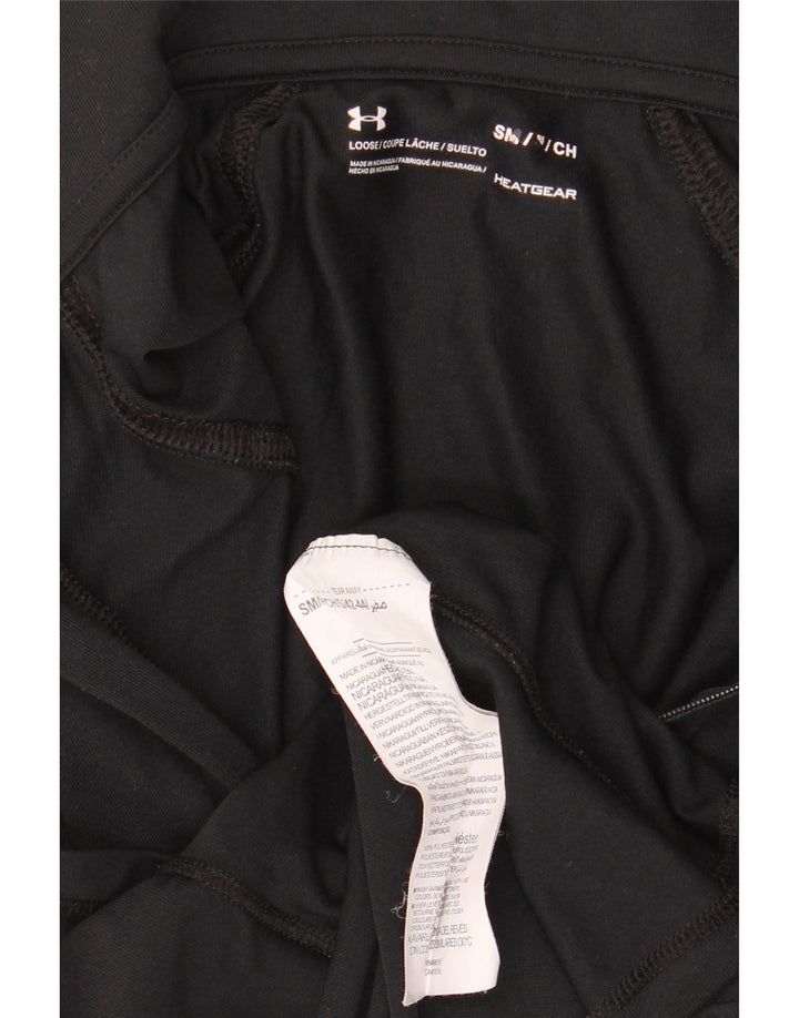 UNDER ARMOUR Womens Graphic Pullover Tracksuit Top UK 10 Small Black Vintage Under Armour and Second-Hand Under Armour from Messina Hembry 