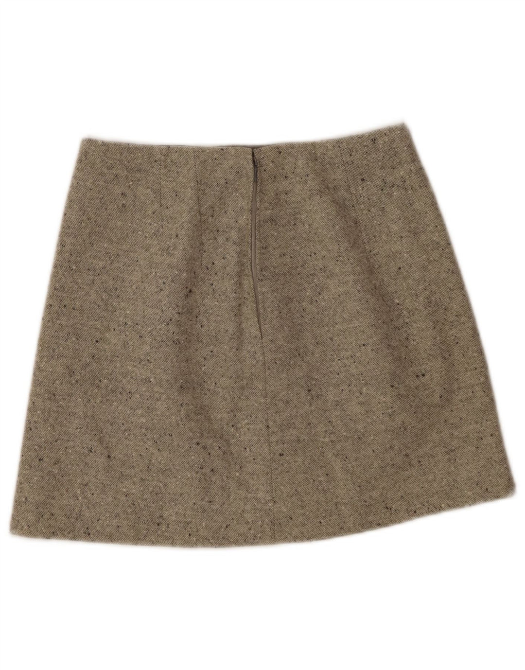 Vintage mujer mini falda W26 pequeño beige moteado