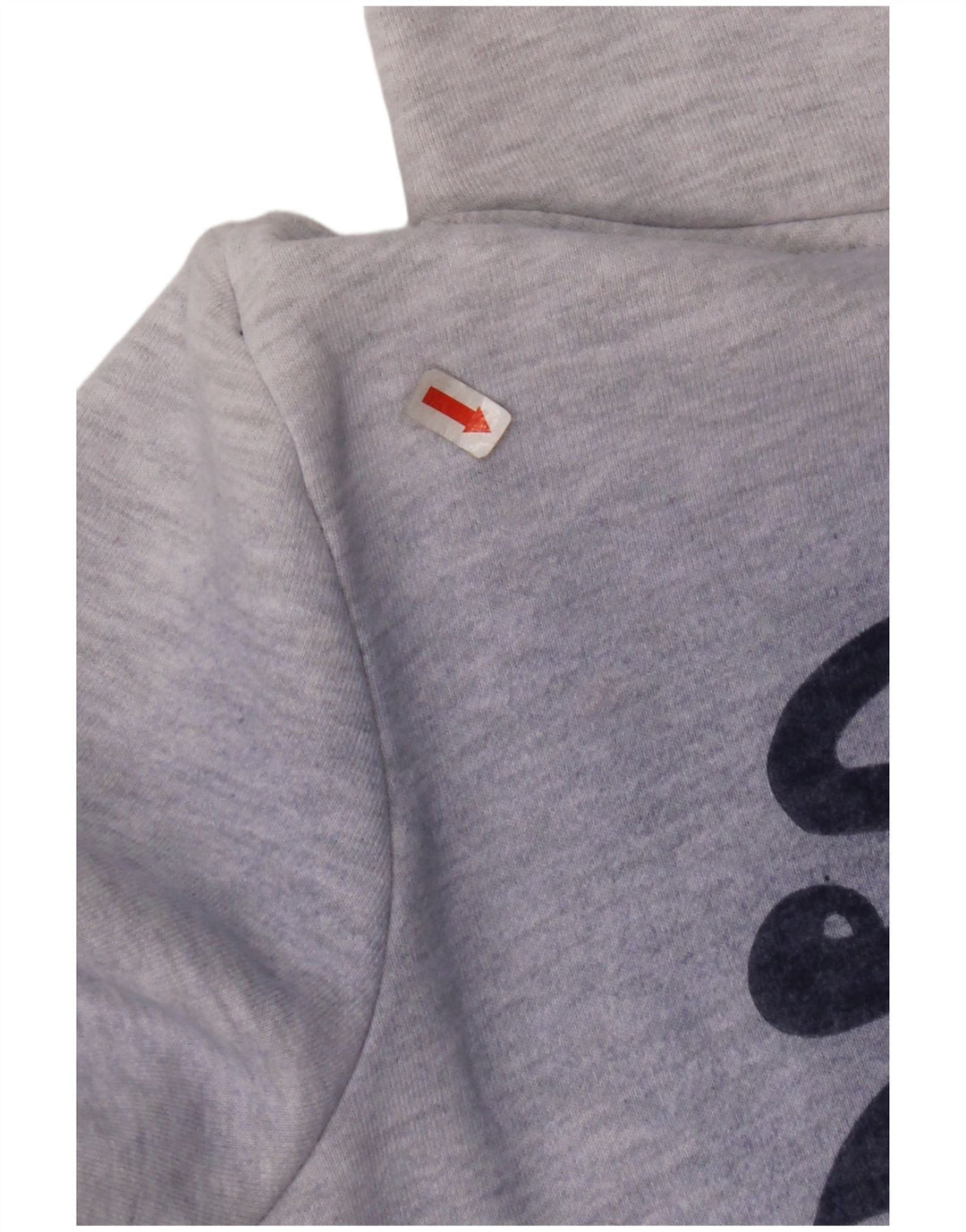 SUPERDRY Jersey con capucha gráfica para mujer UK 44 Algodón moteado gris medio