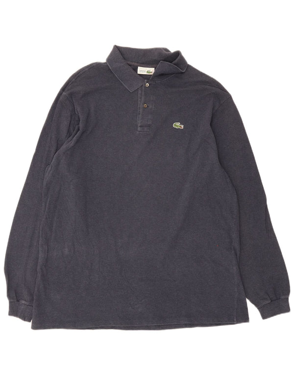 Lacoste Polo de manga larga para hombre talla 8 3XL algodón azul marino