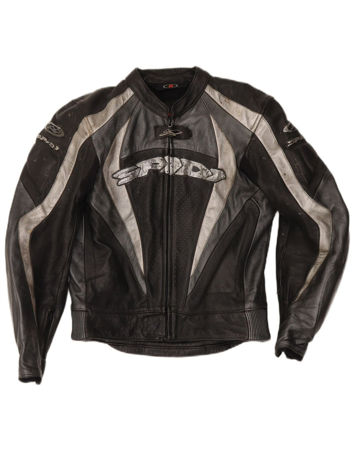 Spidi - Juego de 2 piezas para motocicleta para hombre, talla 48, piel negra mediana