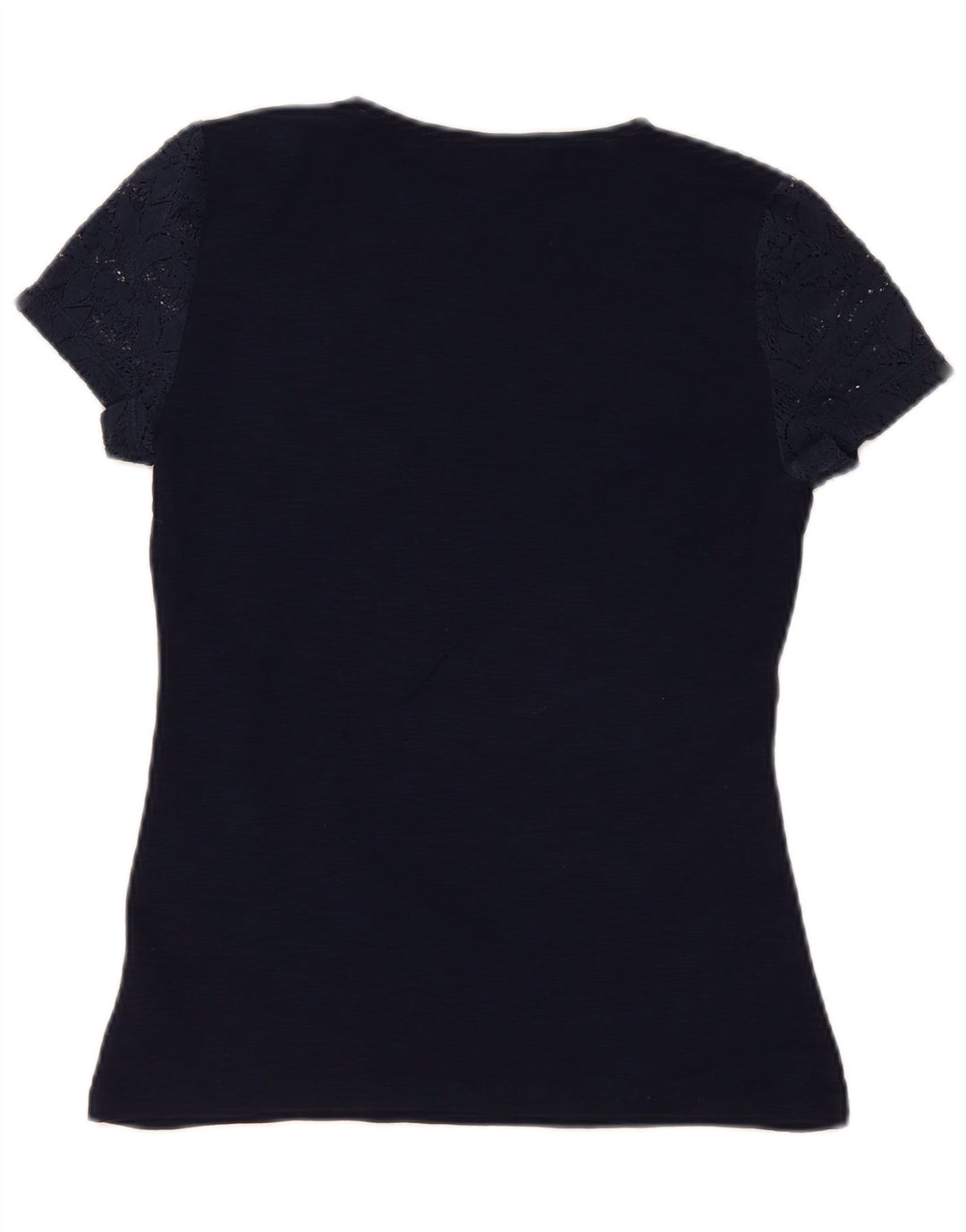 Chaps Blusa para mujer Top UK 10 Pequeño Azul Marino Floral Algodón