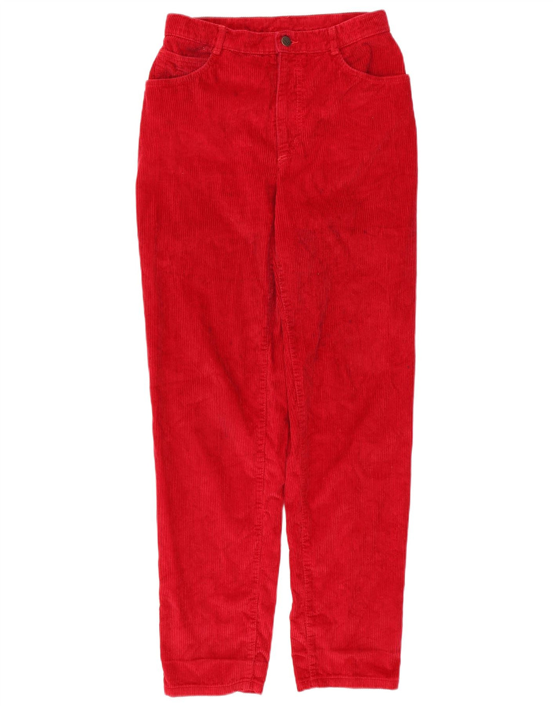 BENETTON Pantalones cónicos de pana para mujer W29 L32 Algodón rojo