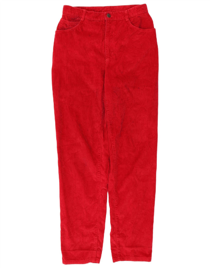 BENETTON Pantalones cónicos de pana para mujer W29 L32 Algodón rojo