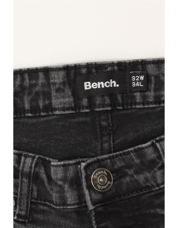 Vaqueros ajustados para hombre Bench W32 L32 Algodón negro