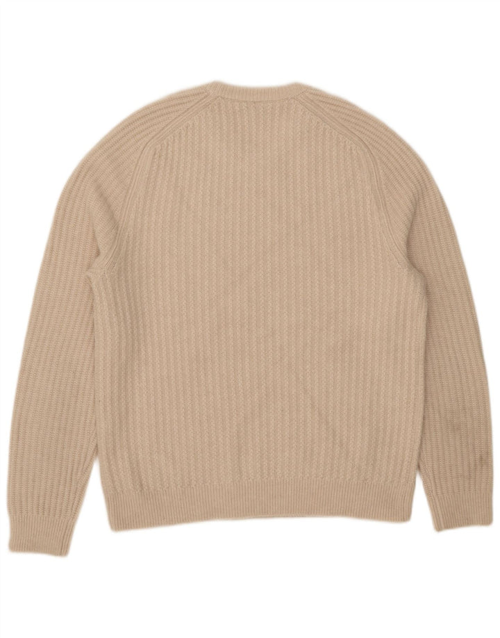Reiss Jersey De Cuello Redondo Para Hombre XL Lana Beige