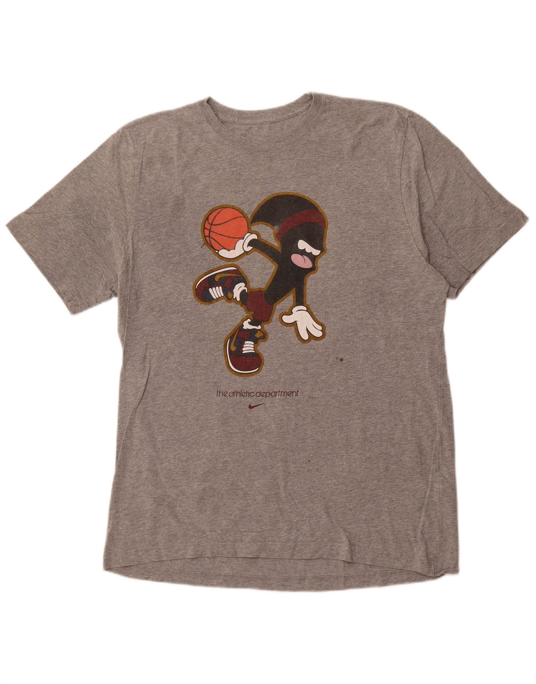 NIKE Camiseta gráfica de ajuste estándar para hombre XL Algodón gris