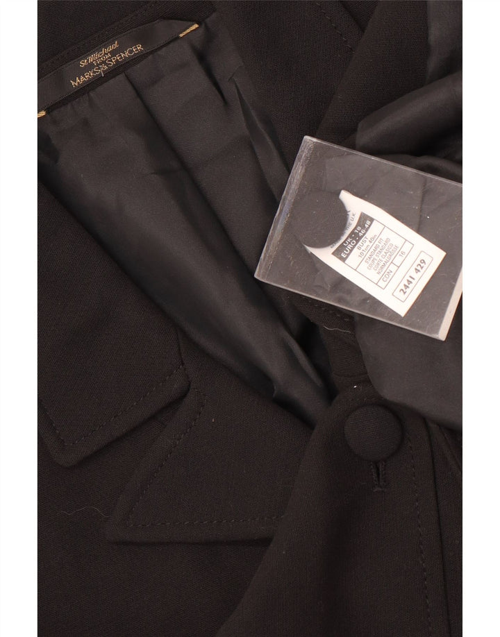 Marks & Spencer Abrigo St. Michael para mujer UK 40 XL Poliéster negro