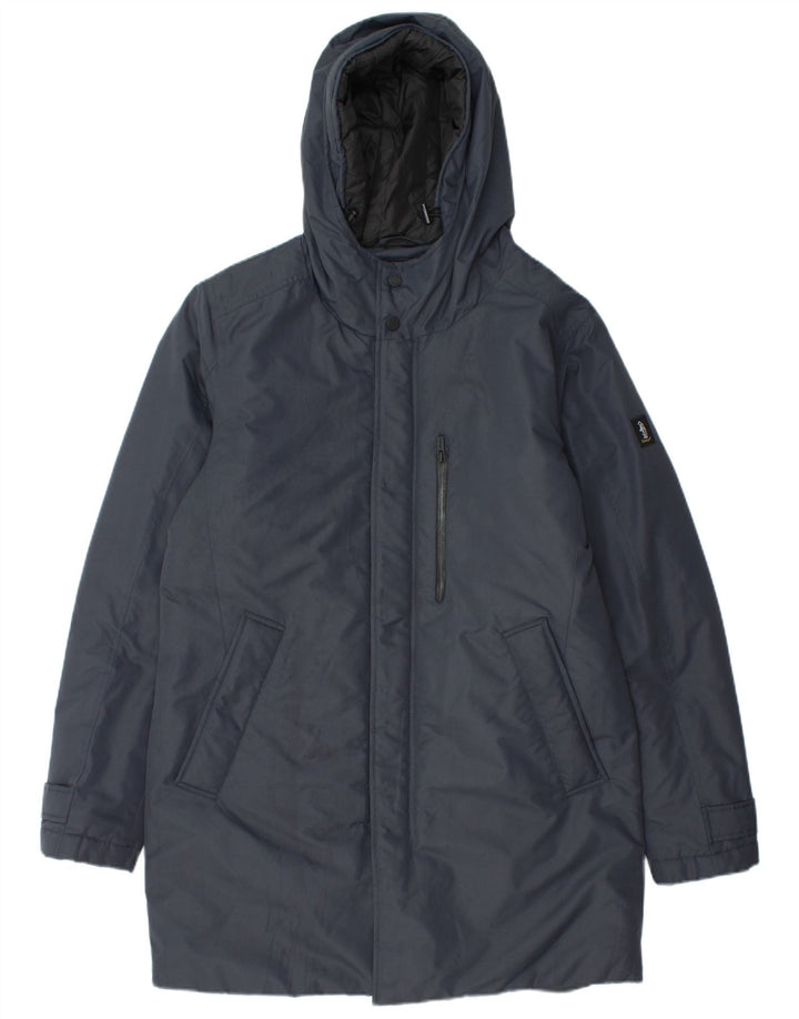 Refrigue Chaqueta Parka con Capucha para Hombre UK 38 Medium Azul Marino Poliéster