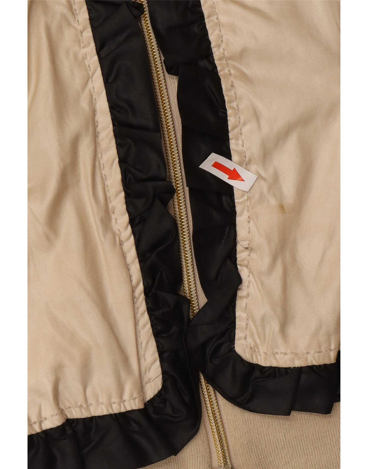 Moschino Chaqueta Bomber para Mujer UK 44 Poliéster Color Block Dorado Grande