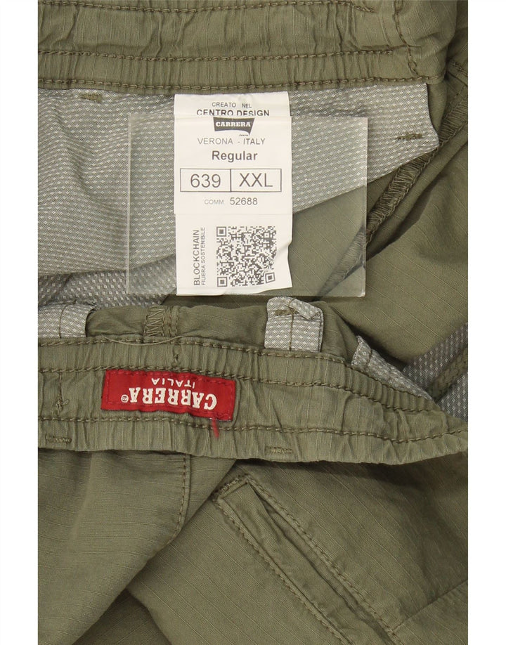 CARRERA Mens Regular Chino Shorts 2XL W42 Khaki Cotton