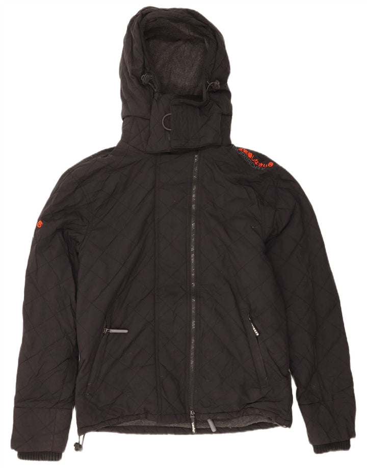 Superdry Chaqueta Cortavientos con Capucha Windcheater para Hombre UK 38 Medium Negro