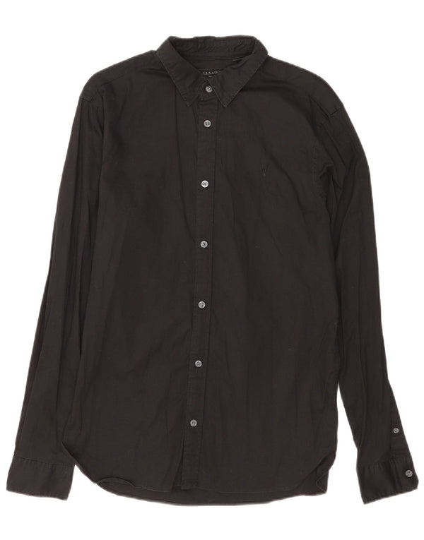 Camisa All Saints Hombre Pequeña Algodón Negro