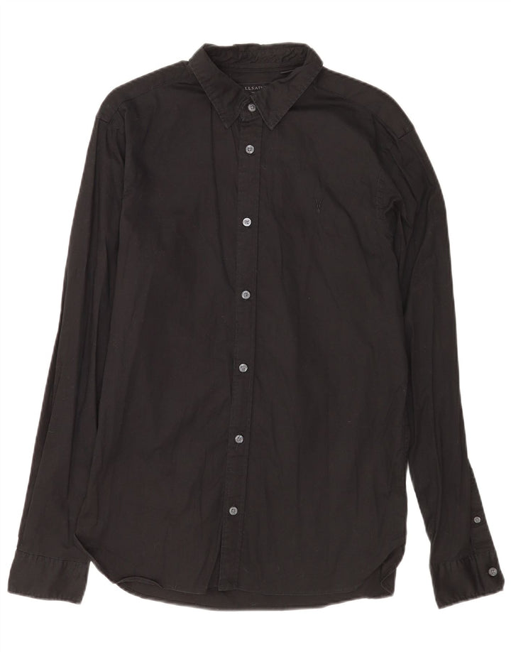 Camisa All Saints Hombre Pequeña Algodón Negro