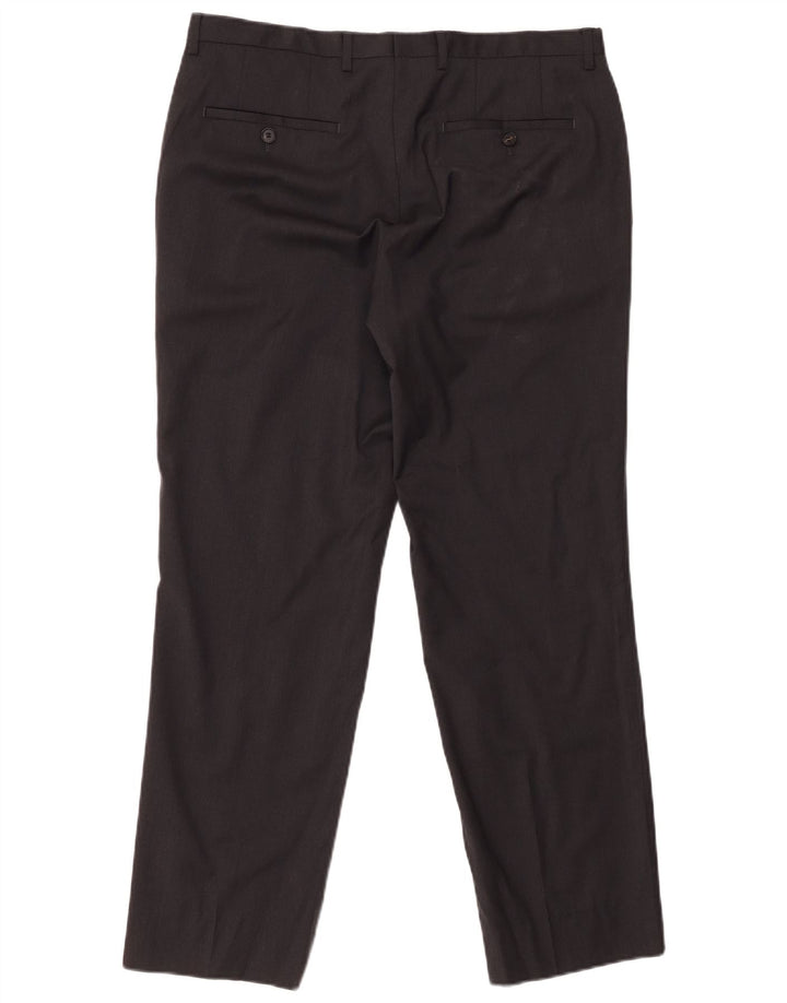 Pantalón de traje recto HUGO BOSS para hombre W33 L29 Lana negra