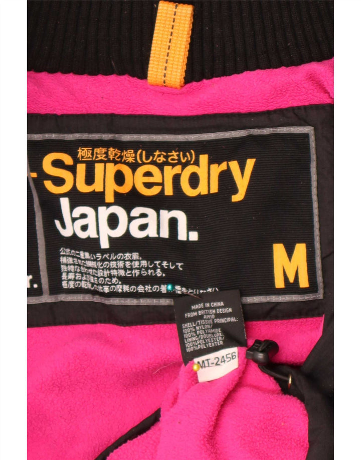 Superdry Chaqueta Cortavientos Con Capucha Para Mujer UK 44 Medium Black Nylon
