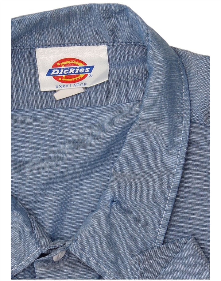 Camisa Dickies Hombre Manga Corta 4XL Poliéster Azul