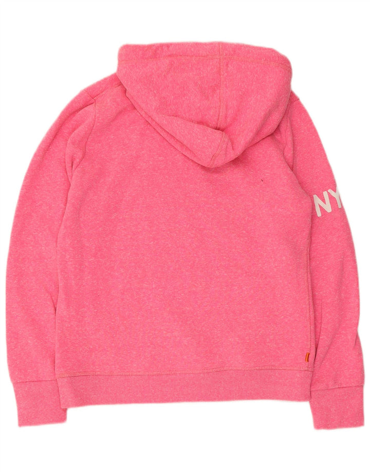Superdry Jersey con capucha gráfica para mujer Reino Unido 44 Poliéster rosa medio