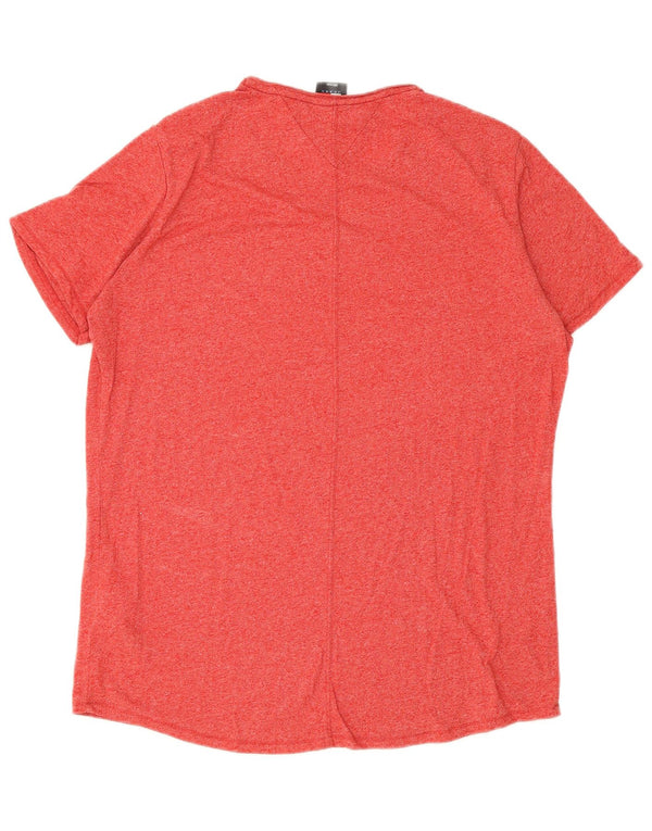 Tommy Hilfiger Camiseta para hombre Top 2XL Algodón moteado rojo