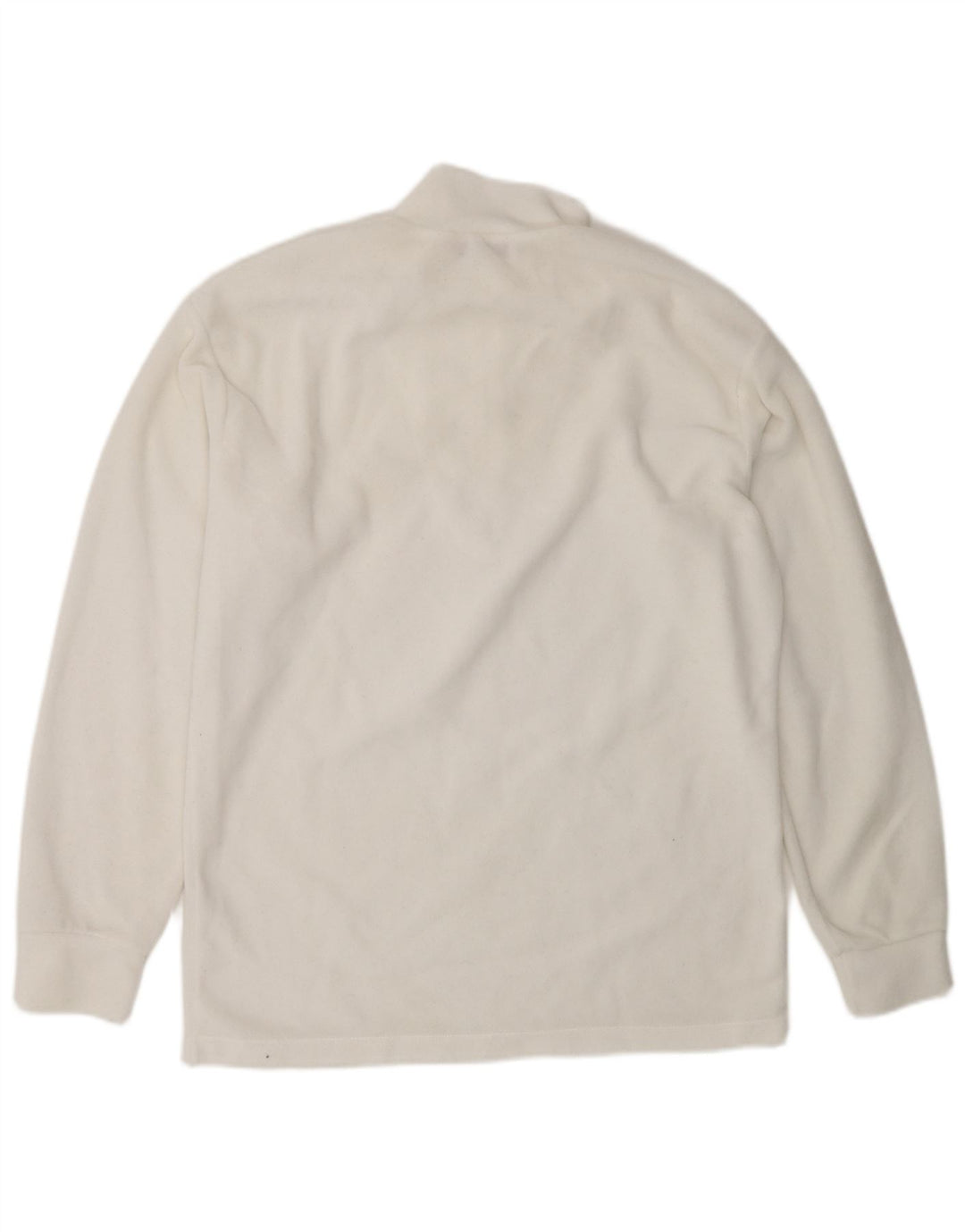 Fila Jersey de forro polar con cuello y cremallera para hombre IT 48 Poliéster blanco mediano