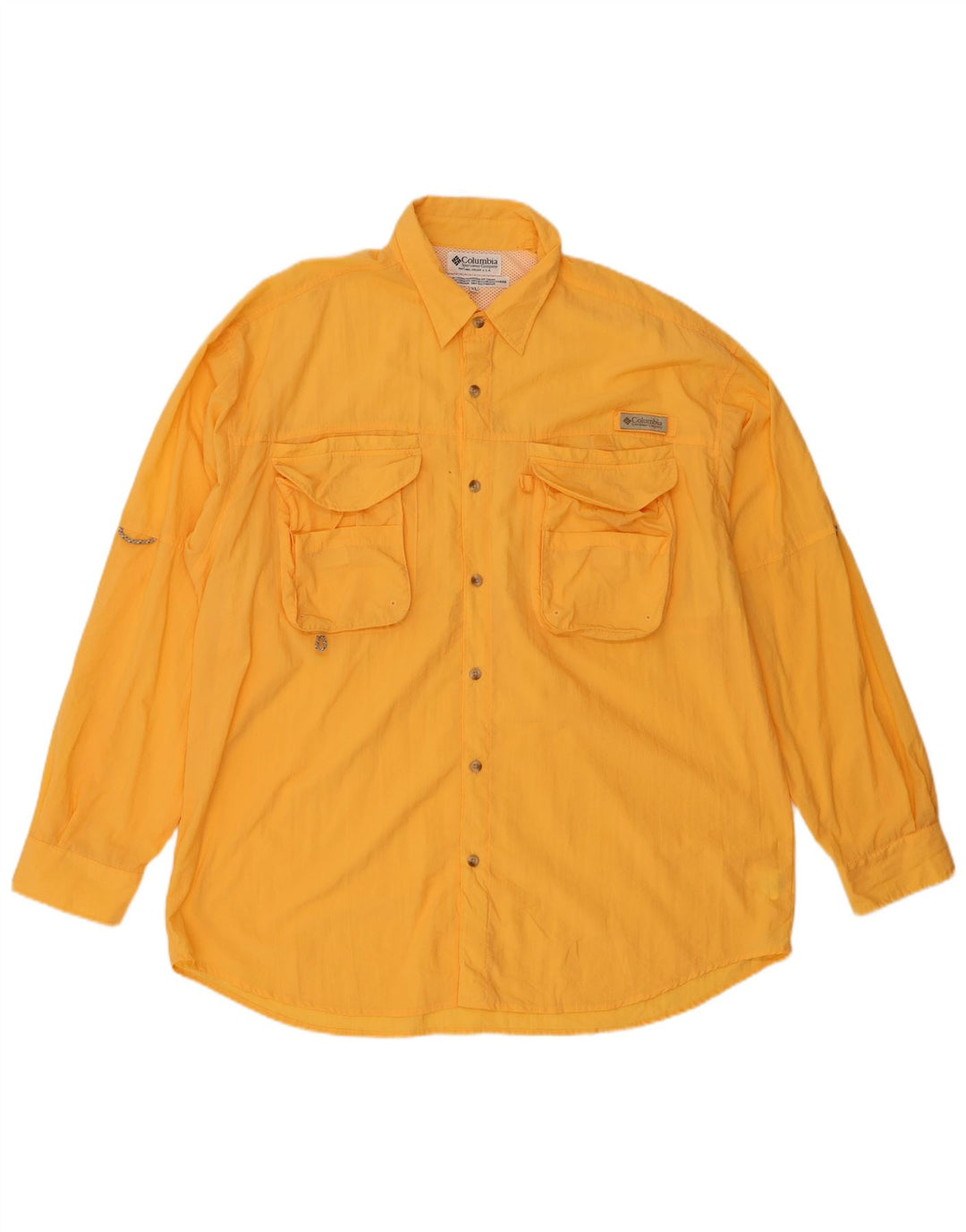 Camisa Columbia Hombre XL Nylon Amarillo