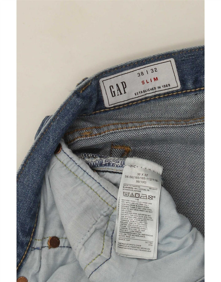 Vaqueros ajustados para mujer Gap W38 L32 Algodón azul