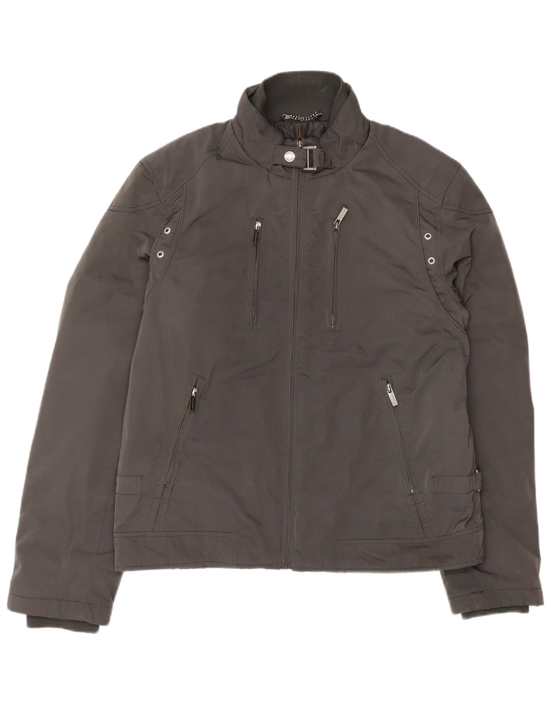 Zara Chaqueta cortavientos para hombre UK 40 Large Poliéster negro