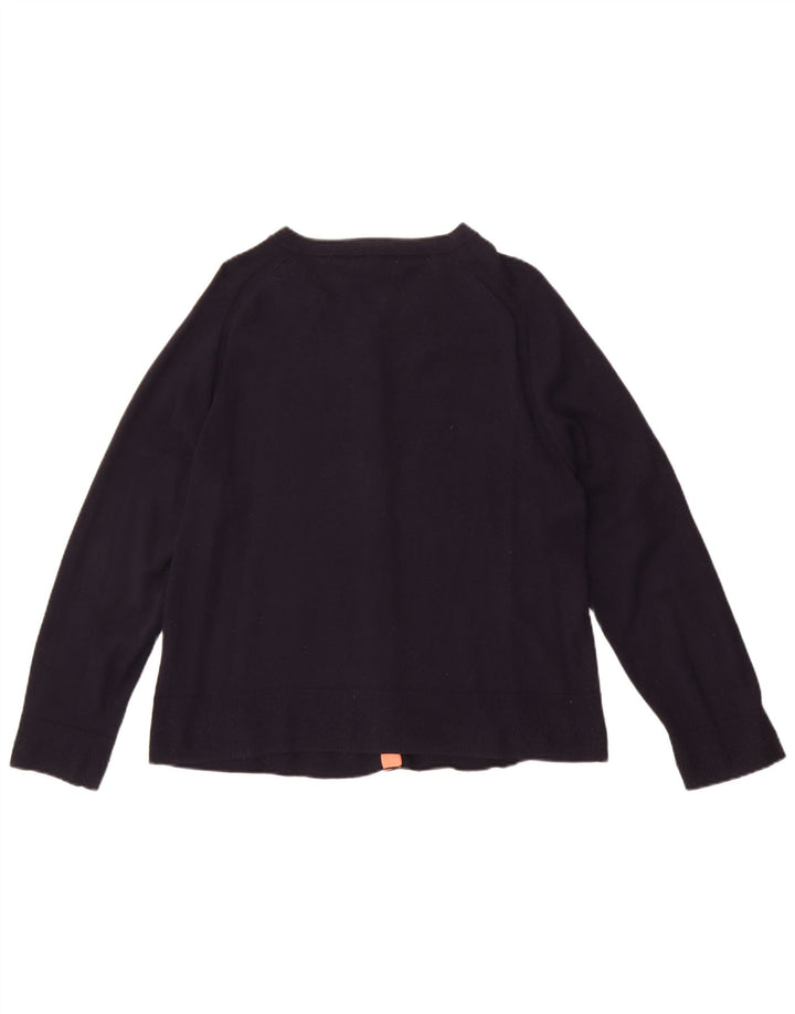 Cárdigan corto para mujer de White Stuff, talla 40, talla grande, de lana azul marino